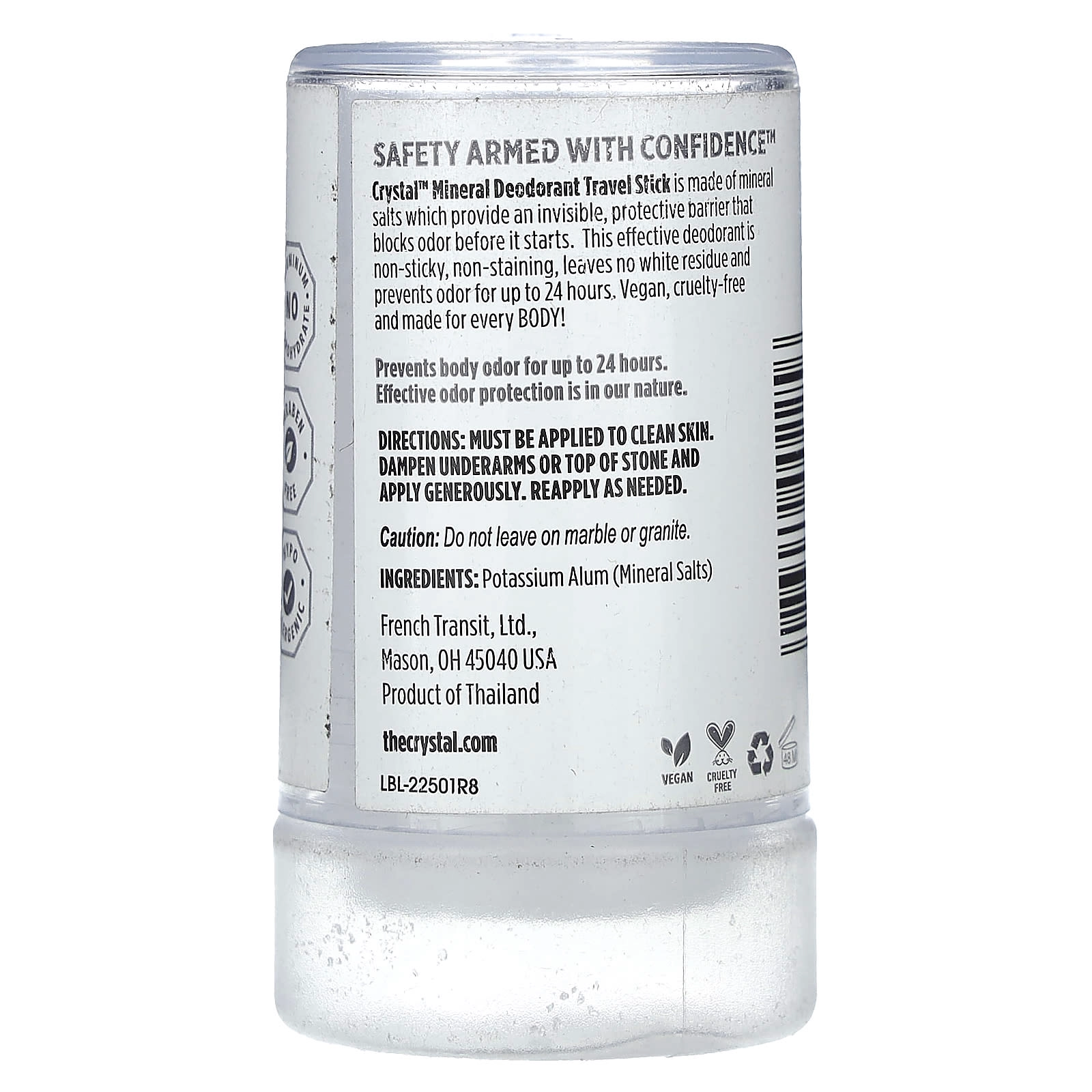 Mineral Deodorant Stick - Unscented 1.5 oz (40 g)