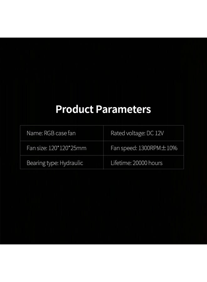 Computer Radiator RGB Fan - 5-Piece 12 cm