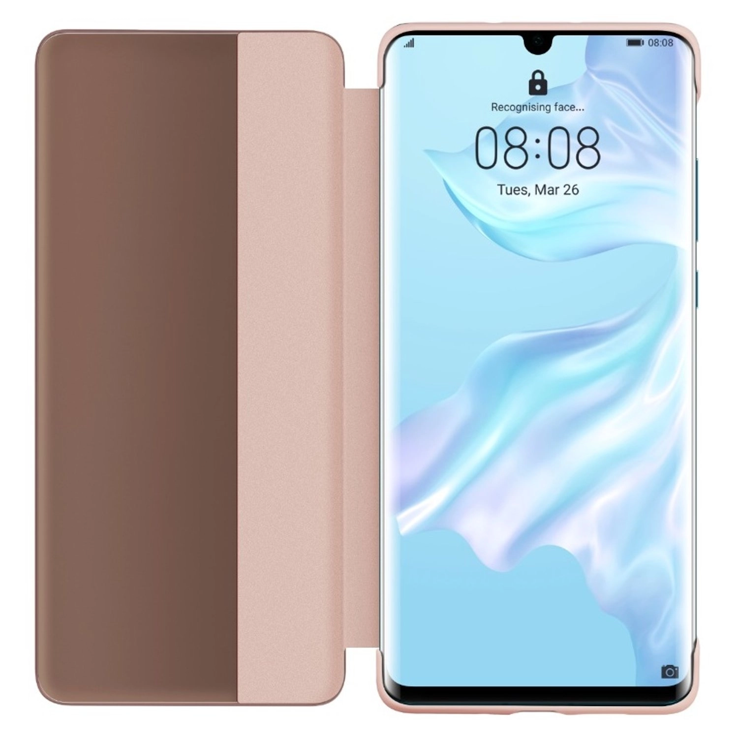 Vogue Smart View Flip Cover - Synthetic Leather for Huawei P30 Pro
