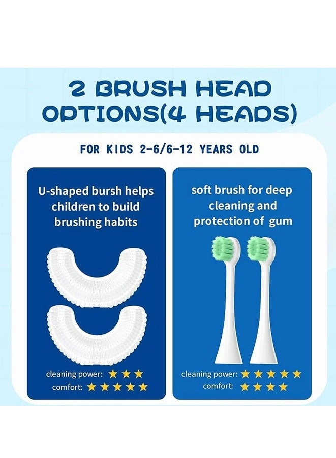 U-type toothbrush - 360-degree cleaning Rechargeable Ages 2-6