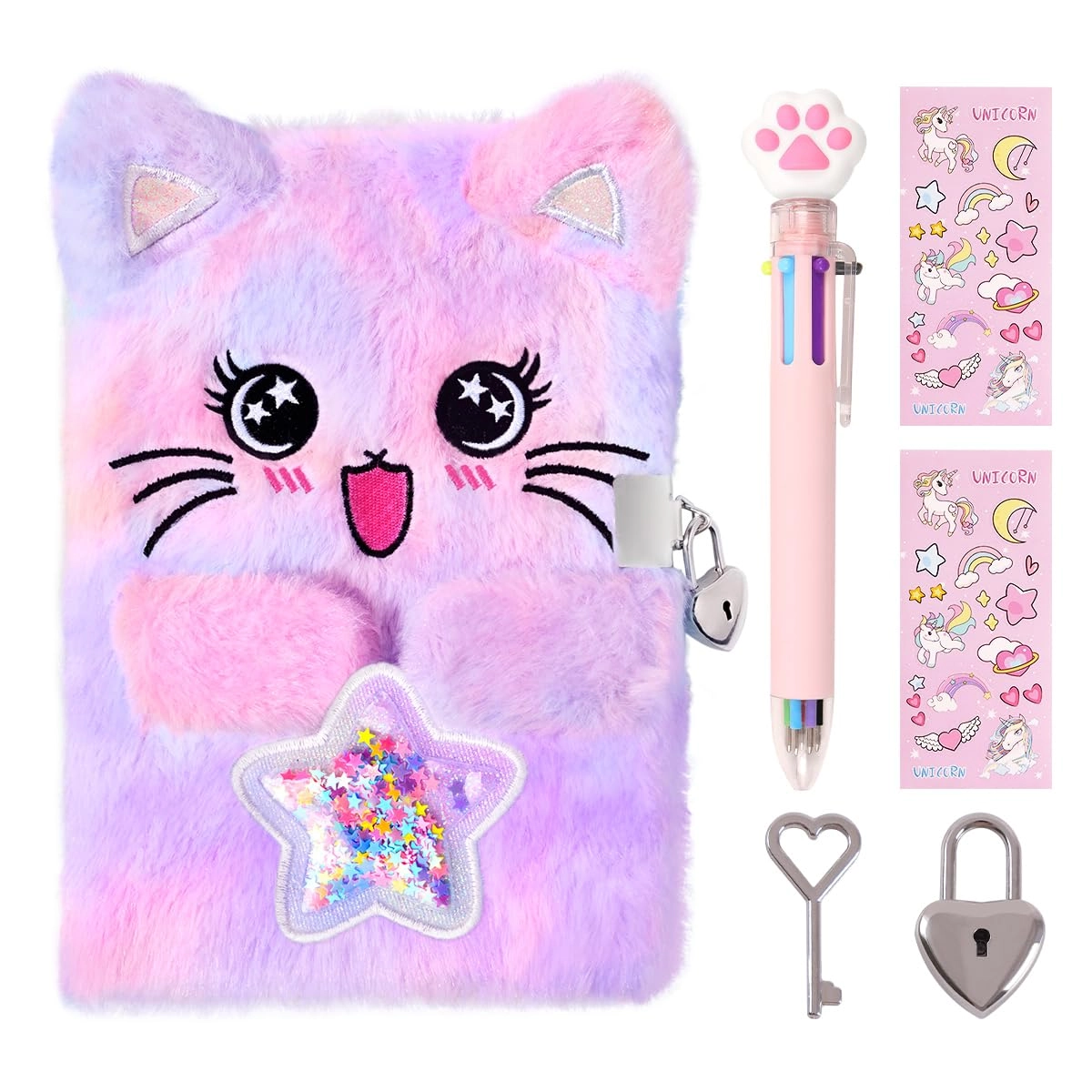 Cat Diary - 160 pages lock and keys