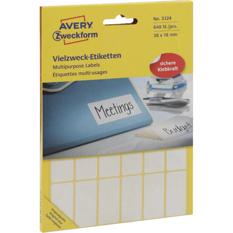 Avery Multipurpose Labels - 928 Labels A6 - 38 X 14 mm