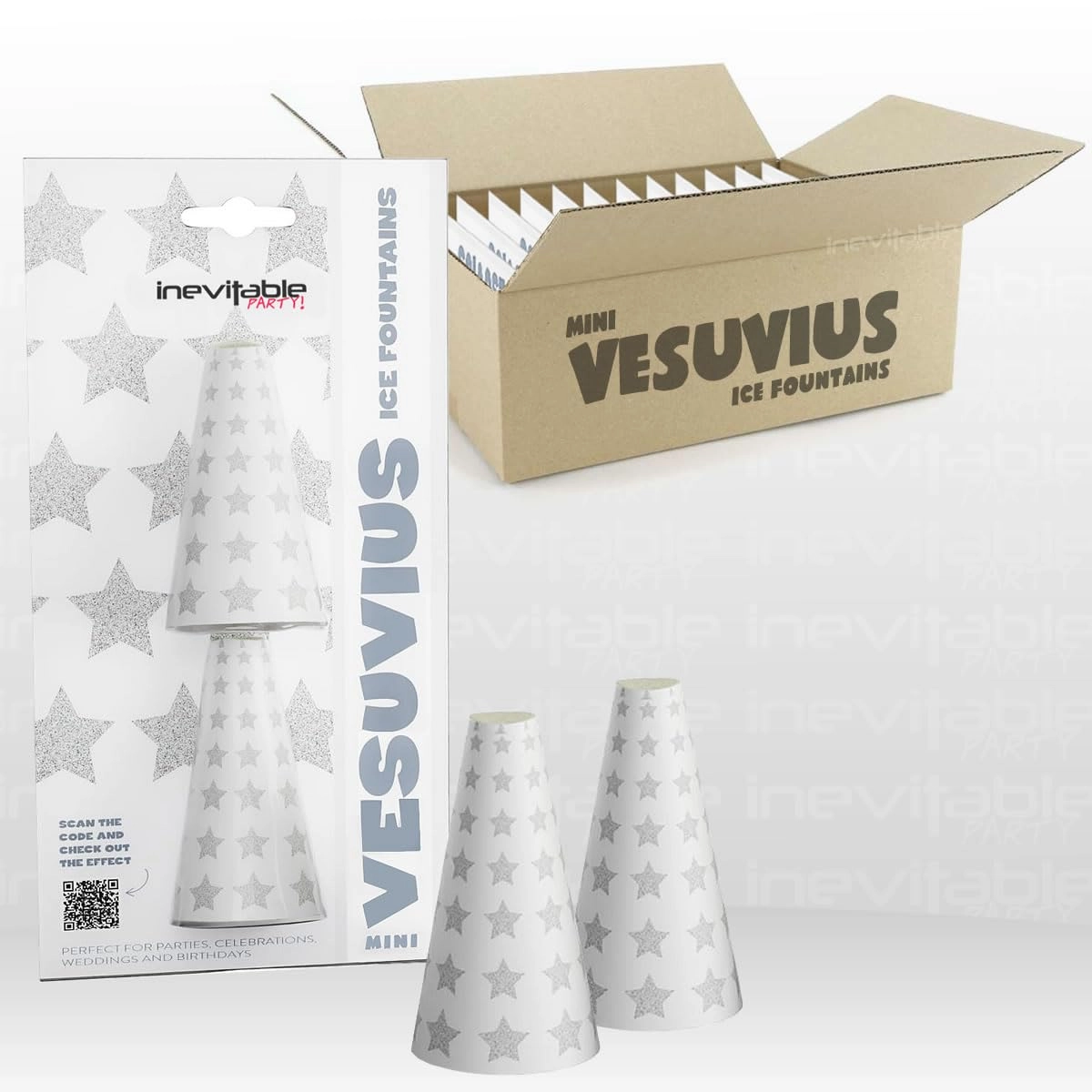 TGTL Mini Vesuvius Indoor Ice Fountains - 1 Pack of 2 Birthdays Weddings Christmas New Year