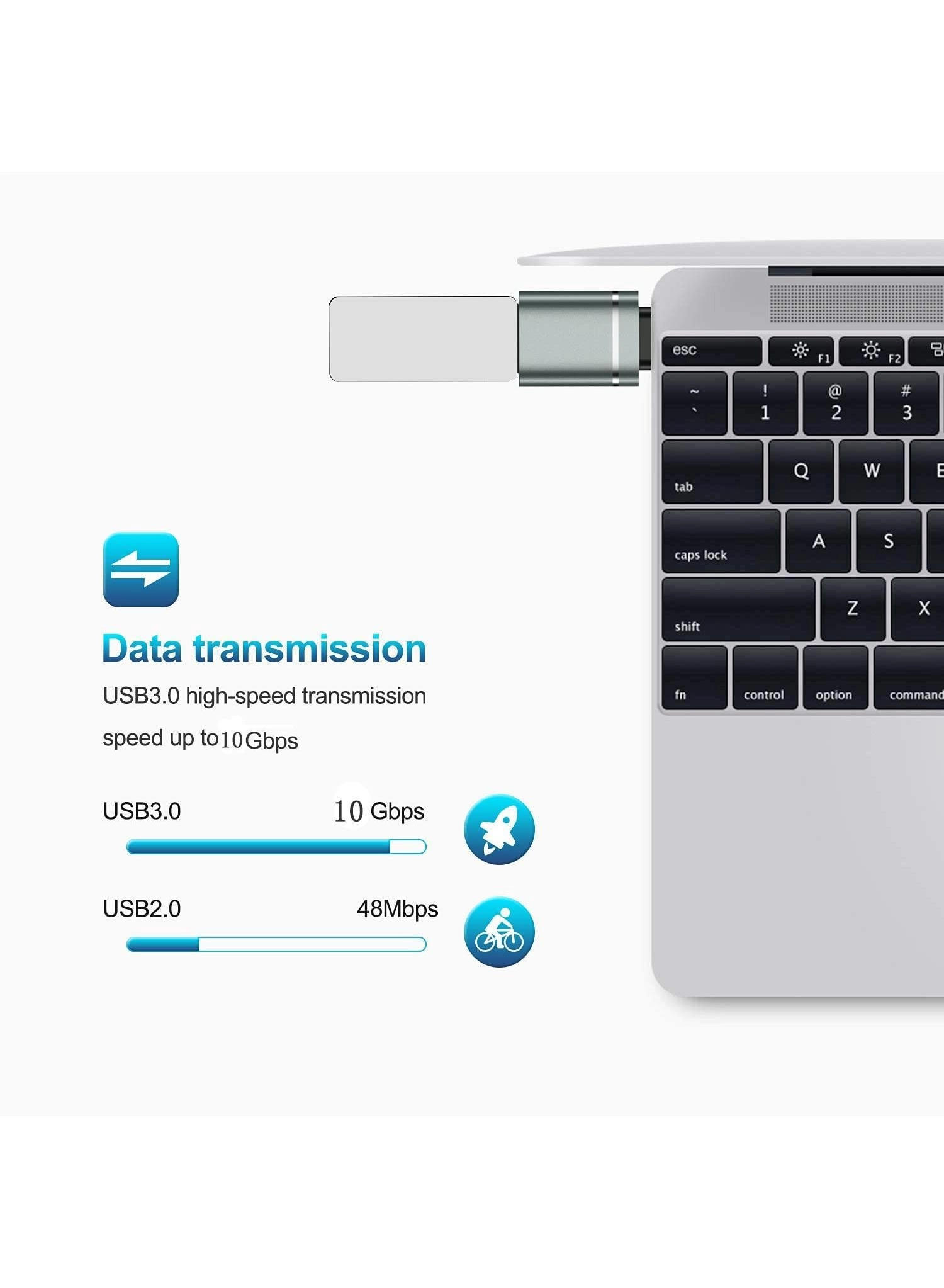 USB-C to USB-A 3.0 Adapter Pack
