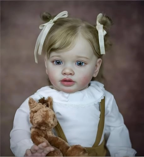 Pippa Reborn Baby Doll - 26 inch Cotton Vinyl Hand-rooted Curly Hair Ages 3+