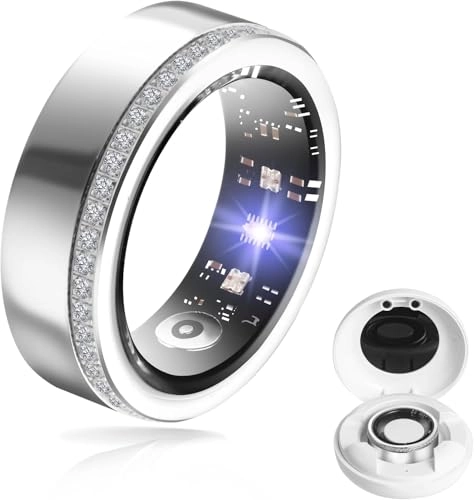 Health Ring - 17.3mm Enamel Flower Pattern IP68 Waterproof