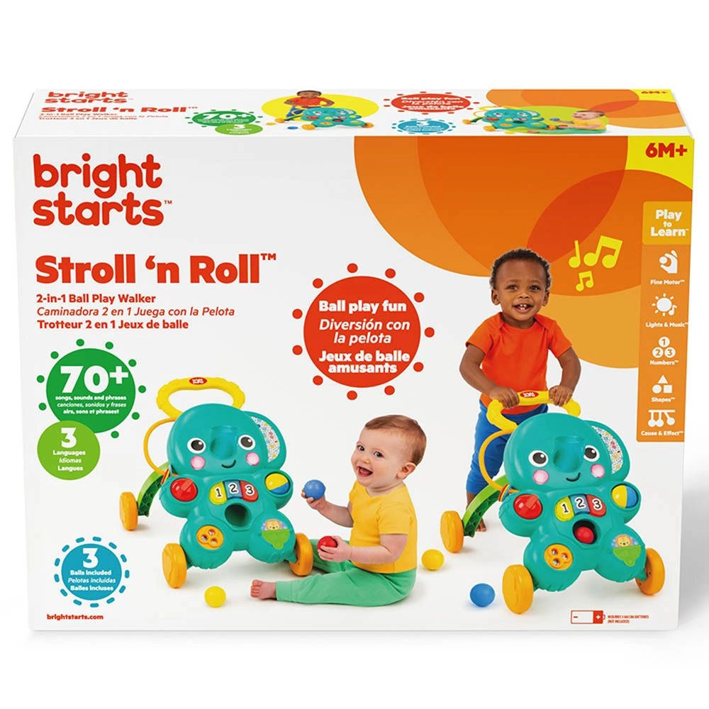 Stroll N Roll Ball Play Walker - 2-in-1 Multi Colour 6 months