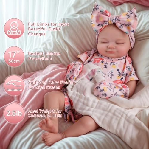 Skylar Reborn Baby Doll - 17 Inch Vinyl