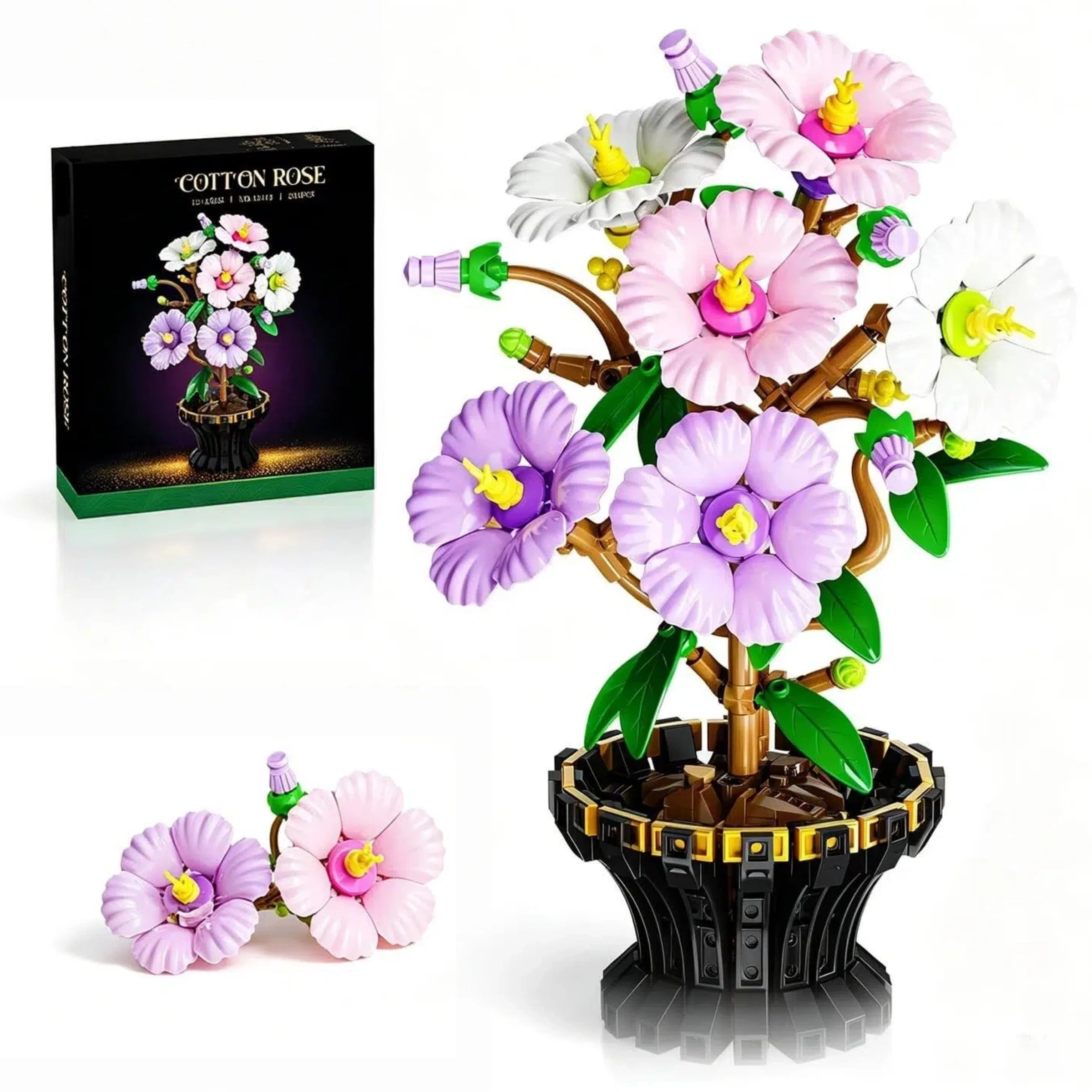 COZYMASS Hibiscus Flower Building Block Set - flowers 503 pcs