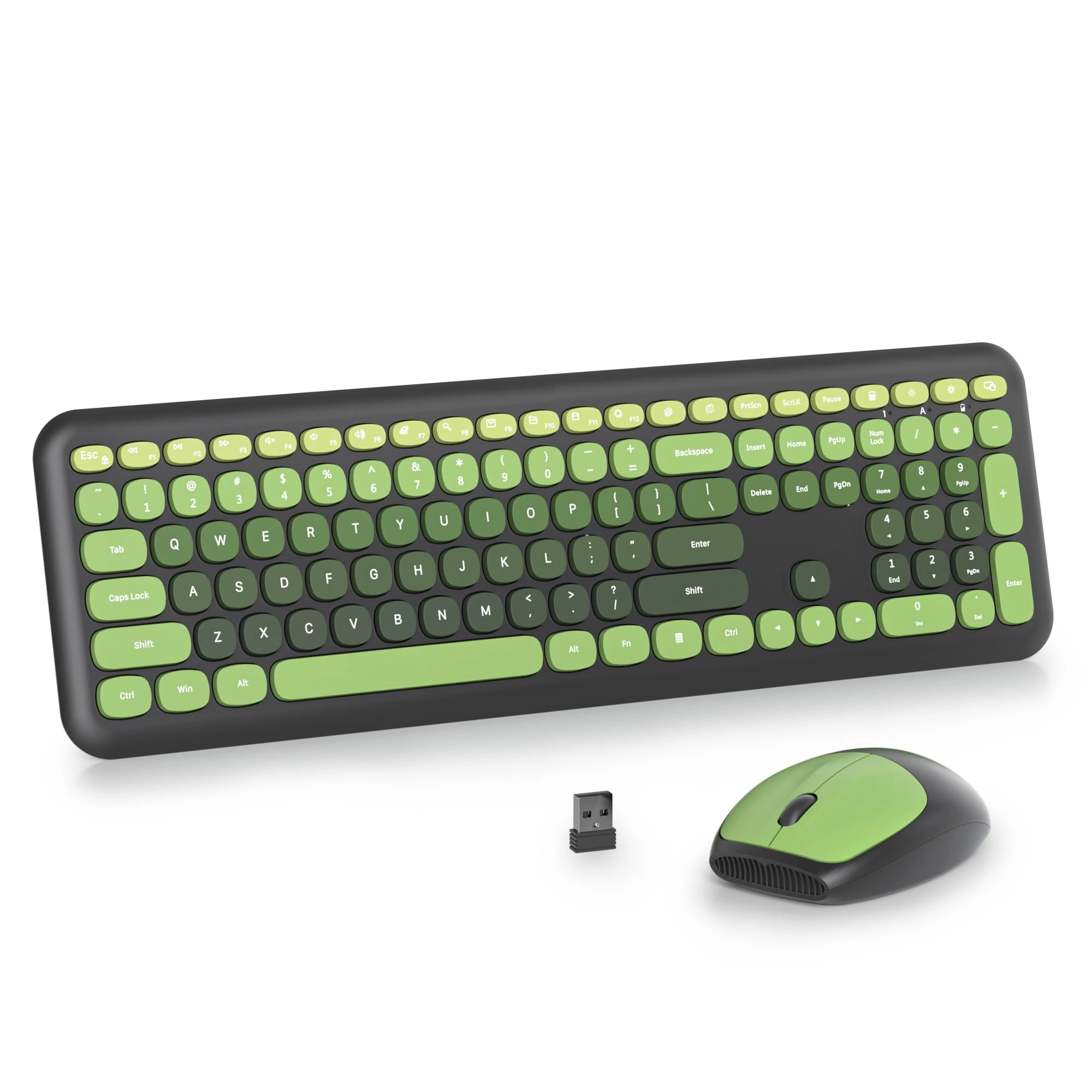 Quiet Keyboard and Mouse - QWERTY Wireless