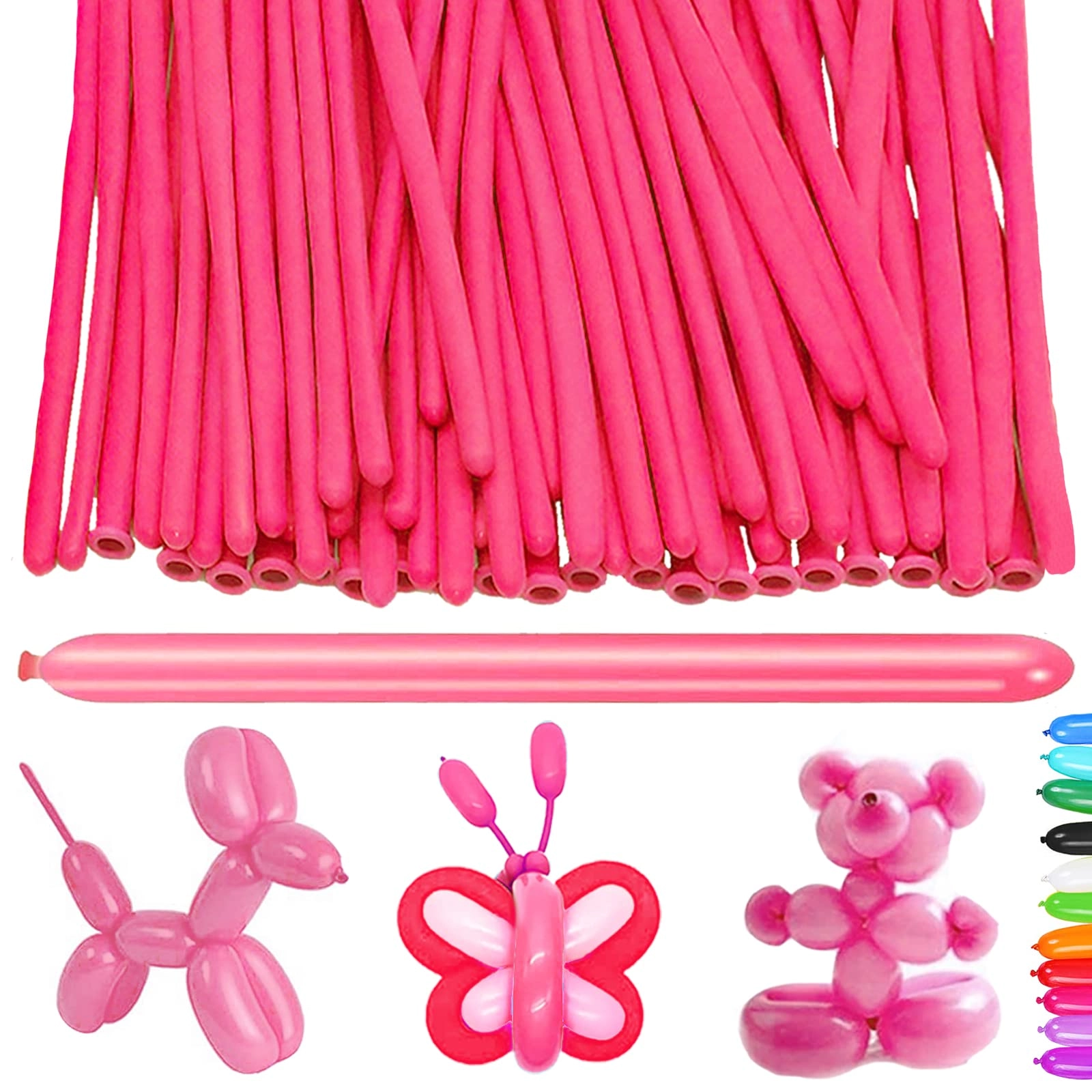 YUANXIASM Modelling Long Balloons - 100.0 Count Birthday