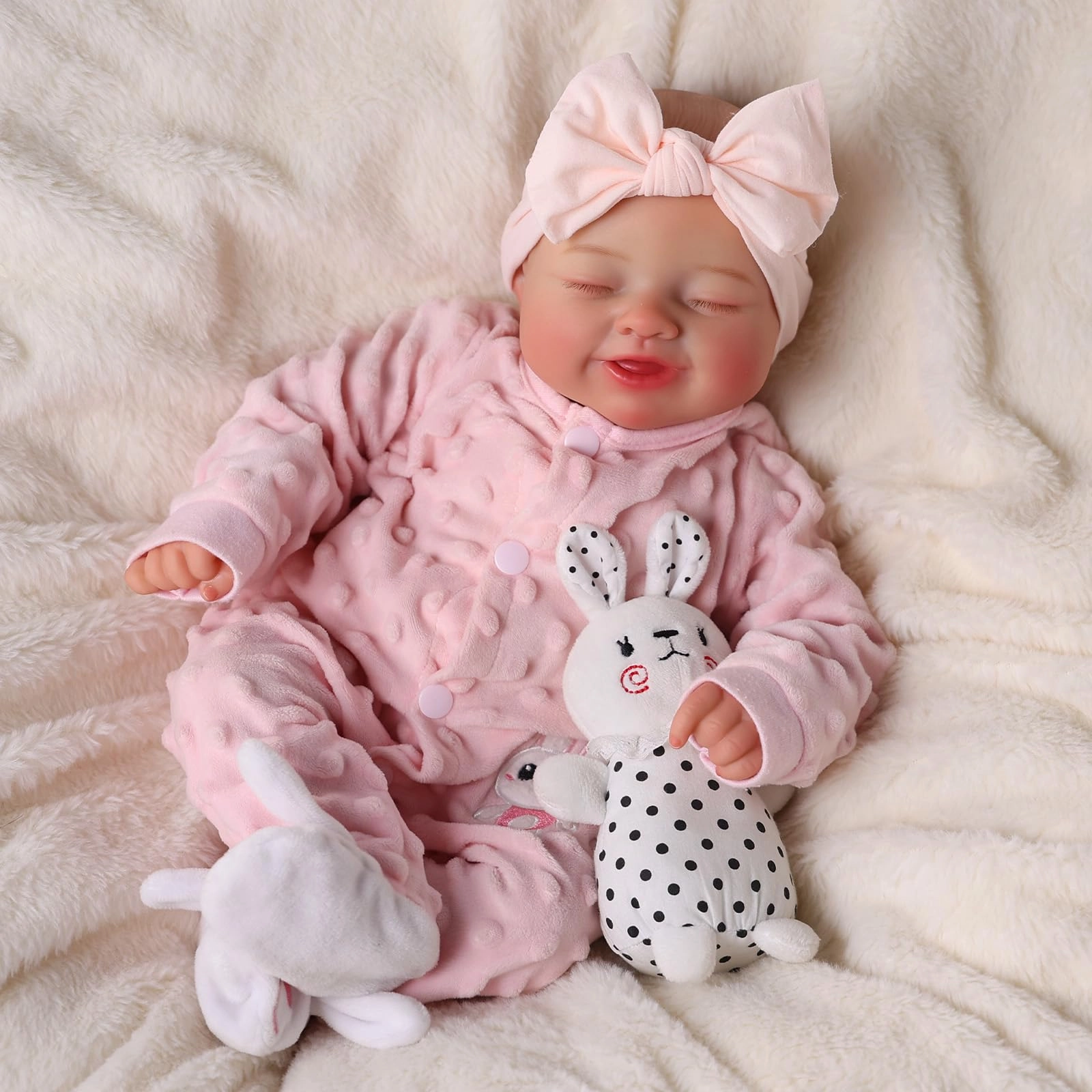 BABESIDE Reborn Baby Doll - 17-Inch Soft Cloth Body Sleeping Ages 3+