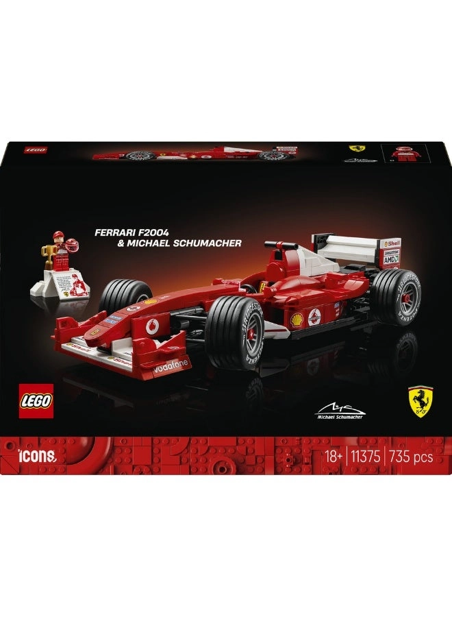 Icons Ferrari F2004 & Michael Schumacher (11375) - F1 Car Model Kit Display Set