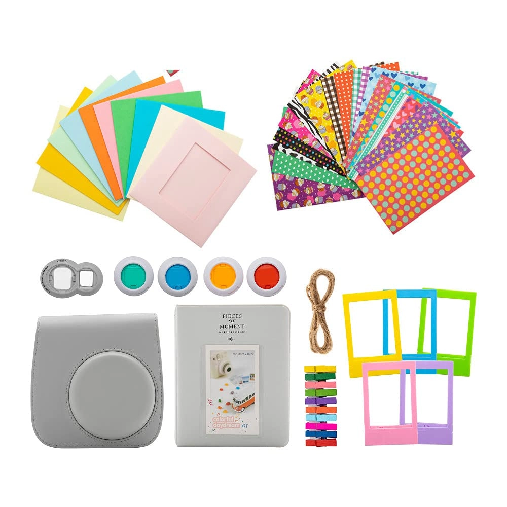 Focus Camera Groovy Case - Smokey White + Frames + Stickers + Filters + Hanging Frame