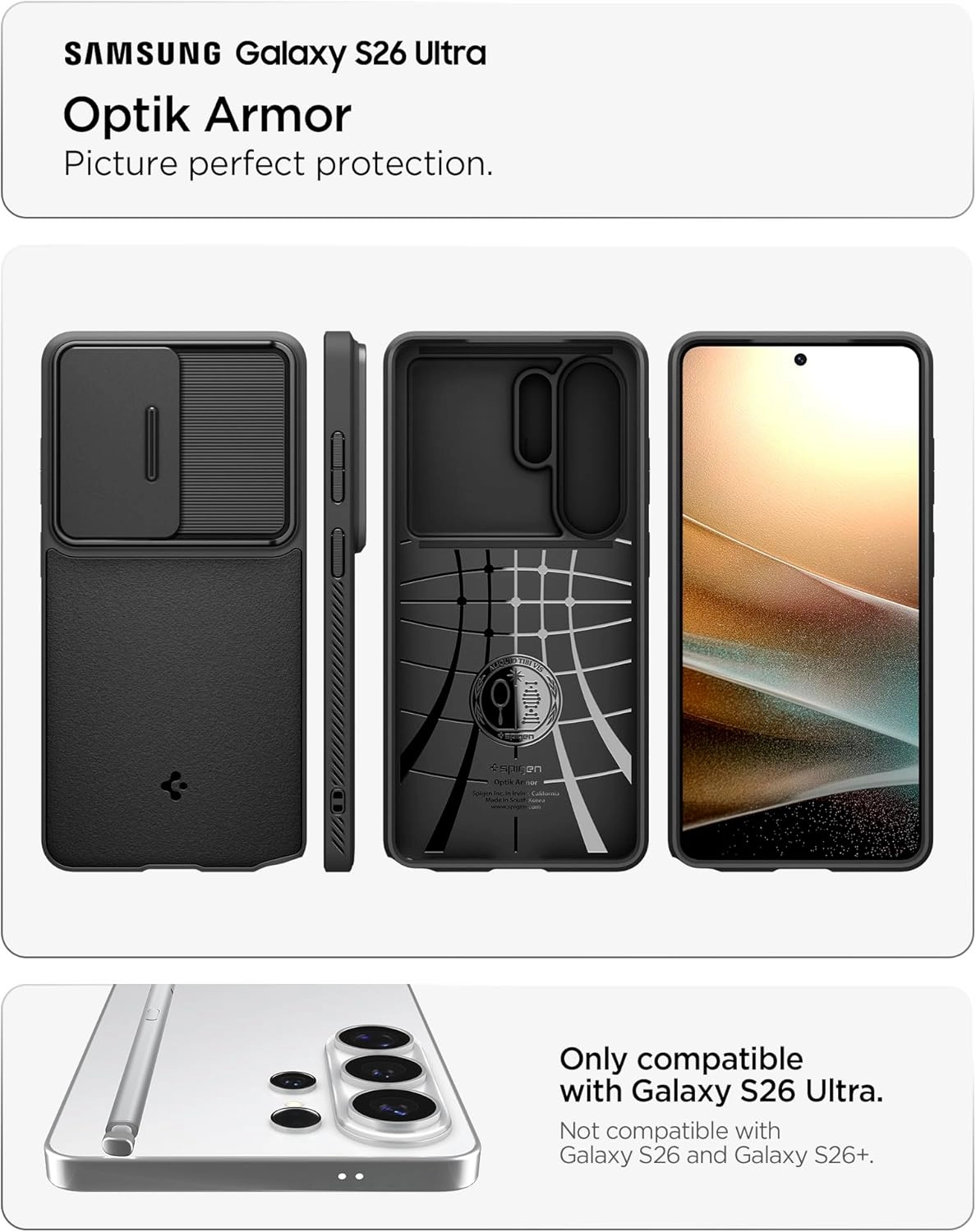 Optik Armor Case for Samsung Galaxy S26 Ultra - Polycarbonate, Thermoplastic Polyurethane