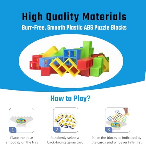 Tetra Tower Stack Game - 24 months and up 64 Pcs