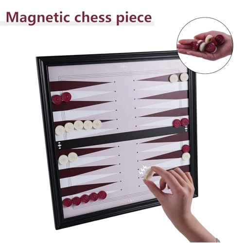 Backgammon Set - Red Wood