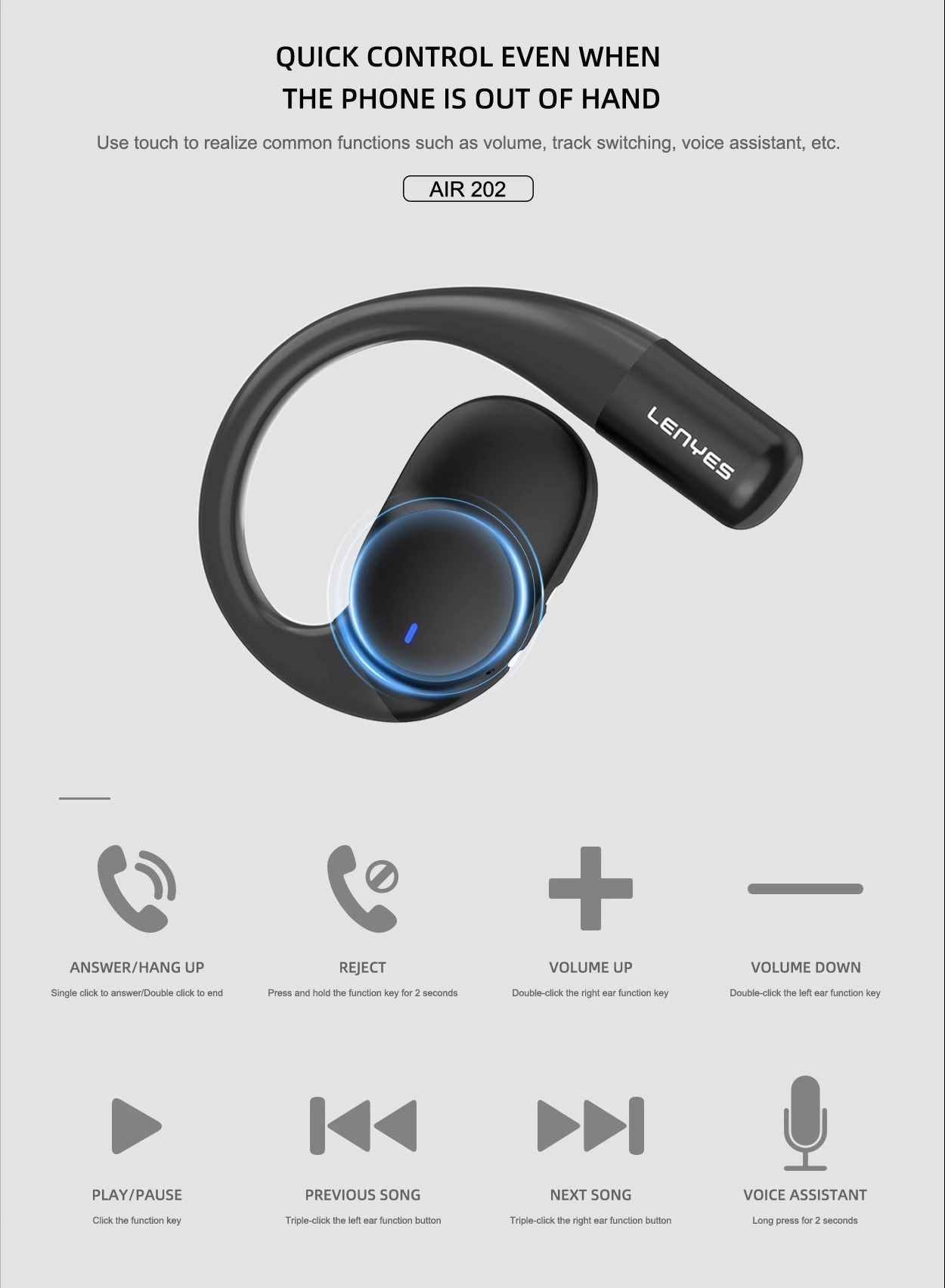 AIR202 Wireless Headphone