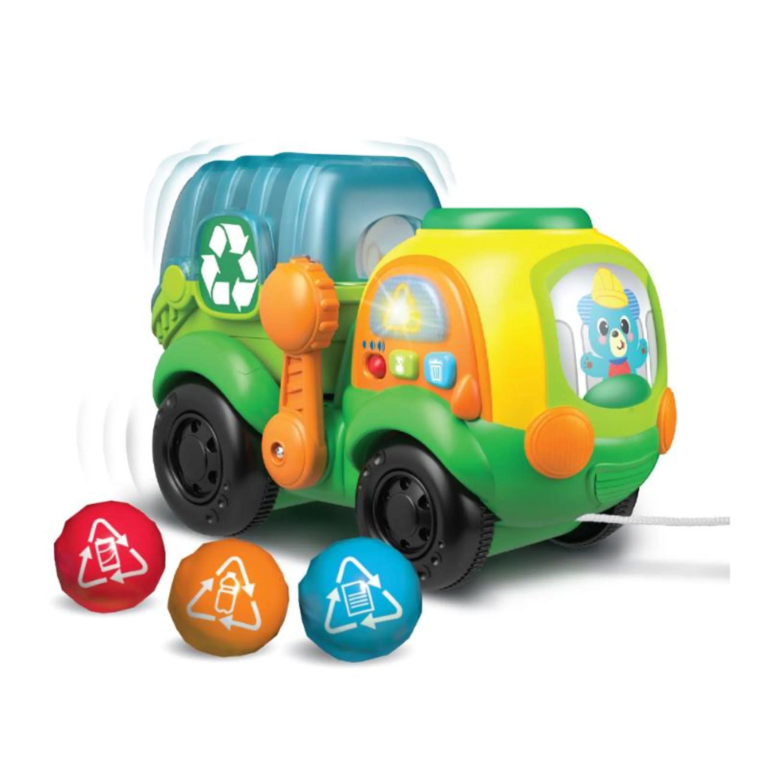 Go Green Pull-along Recycle Truck - 3 pieces