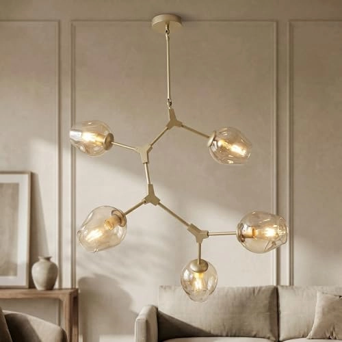 Sputnik Globe Pendant - 88cm x 116cm 5-Light Gold