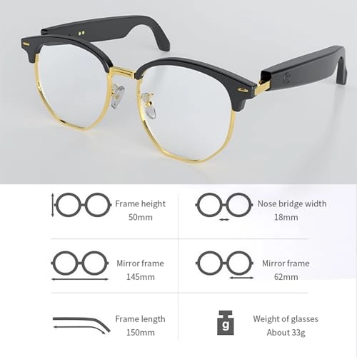 Smart Bluetooth Glasses - BT 5.4 Blue Light Blocking