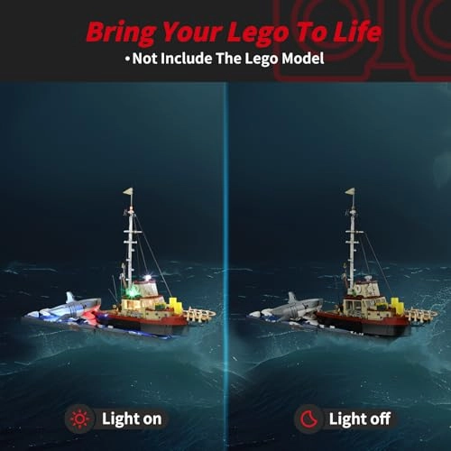 2.0 Light Kit - For Lego Jaws Compatible With Lego Ideas 21350