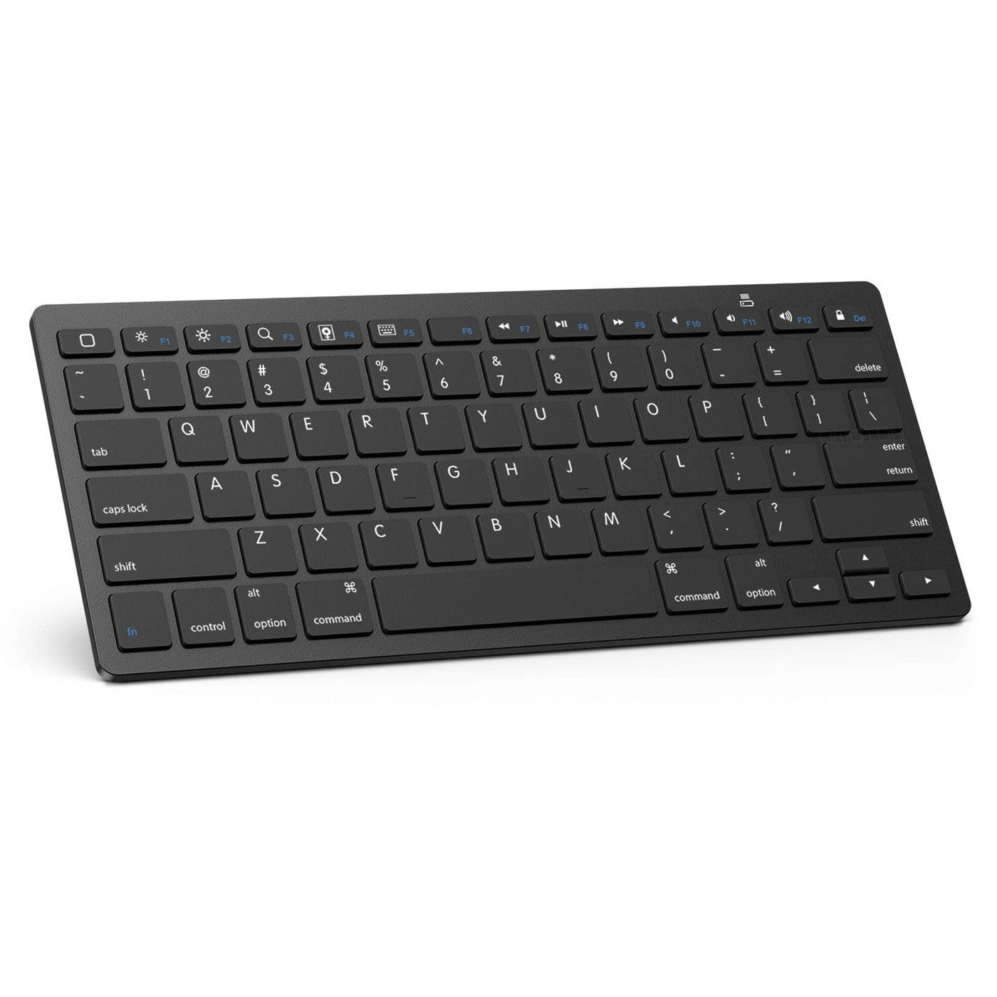 Omoton Bluetooth Keyboard - Compatible with iPad A16 11th 10th Generation, iPad 10.2 (9th/8th/7th), iPad Pro 13/12.9/11 inch, iPad Air/Mini and More iOS Devices Black