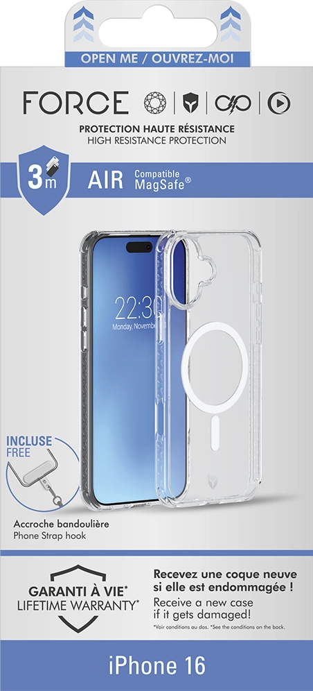 AIR Clear Reinforced Case with MagSafe for iPhone 16