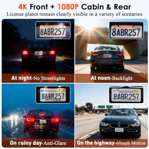 3-Channel Dash Cam - 4K 30FPS