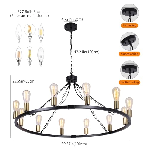 Vintage Wagon Wheel Chandeliers