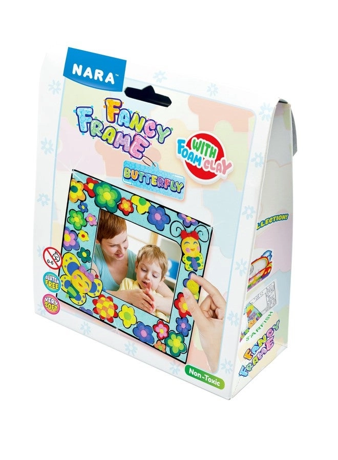 Nara Fancy Frame - Butterfly Design DIY Kit 5 Foam Clay Colours Photo Frame