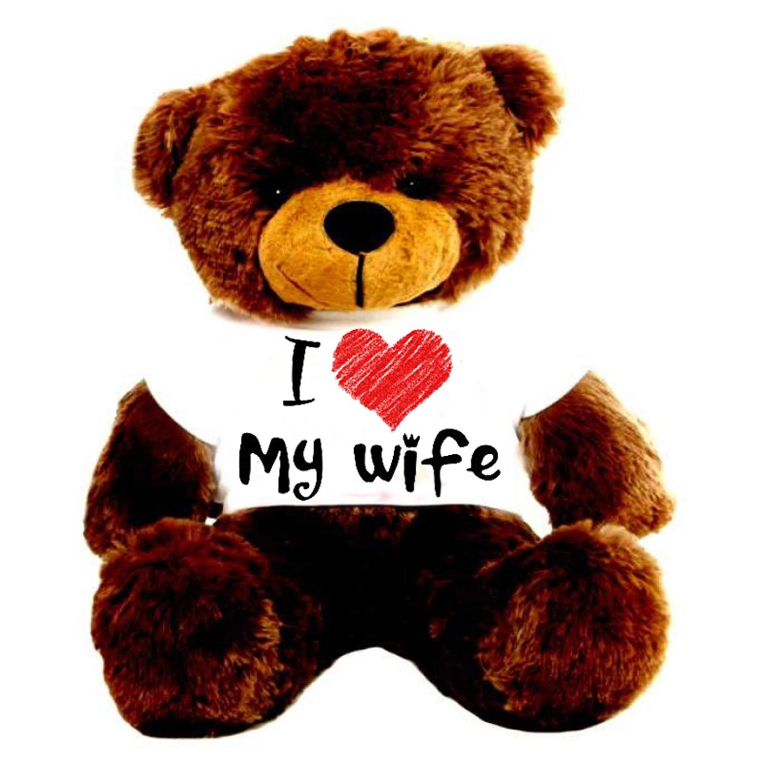 6 feet CH.B_T Shirt_ I love m wife Teddy Bear - 53 cm Plush