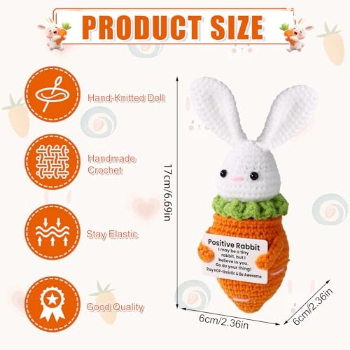 Bunny Positive Crochet - 12 cm