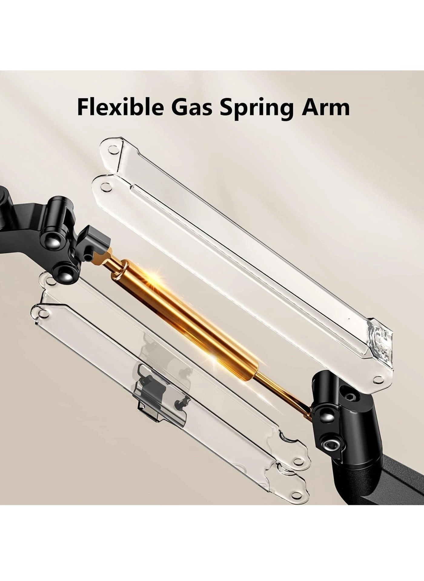 Single Monitor Mount - Gas Spring Full Motion 17-27 Inch