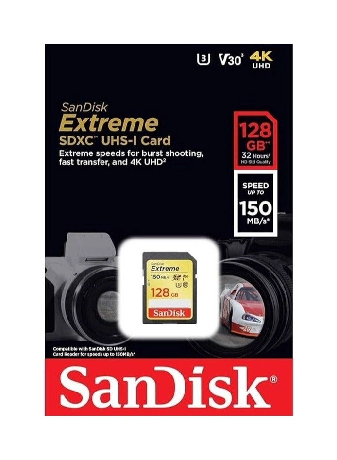 Extreme SDXC U3 128GB 150 Mb/s