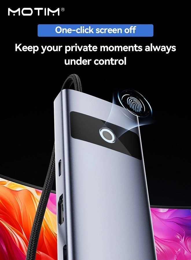 7-in-1 USB-C Hub Dock - USB 3.0 5Gbps 100W PD 4K@30Hz