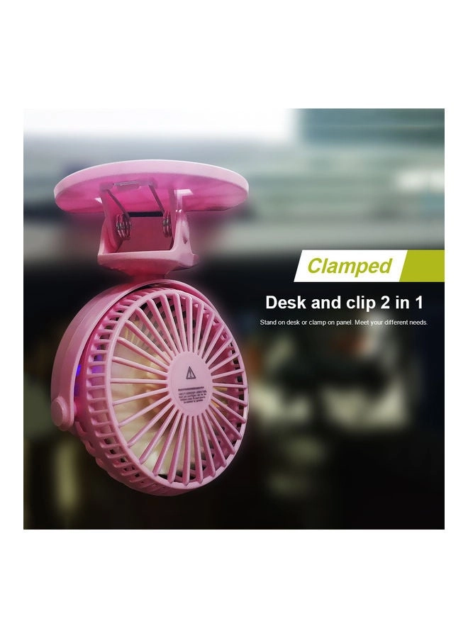 Cat Small Fan - Rechargeable Portable Pink