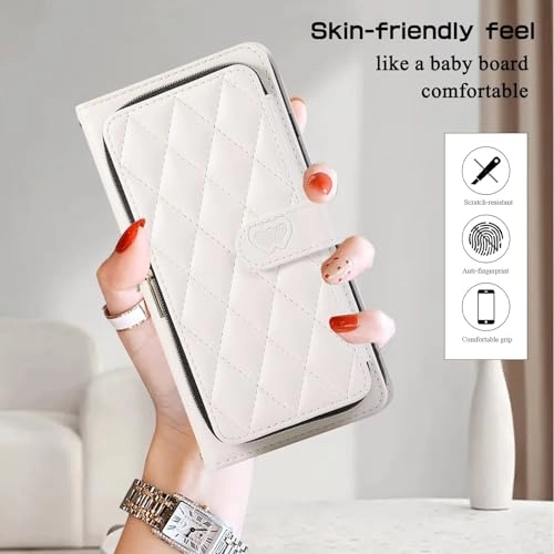 Case for Xiaomi Redmi Note 12 Pro 5G - Faux Leather Zipper Purse Wallet Phone Cover