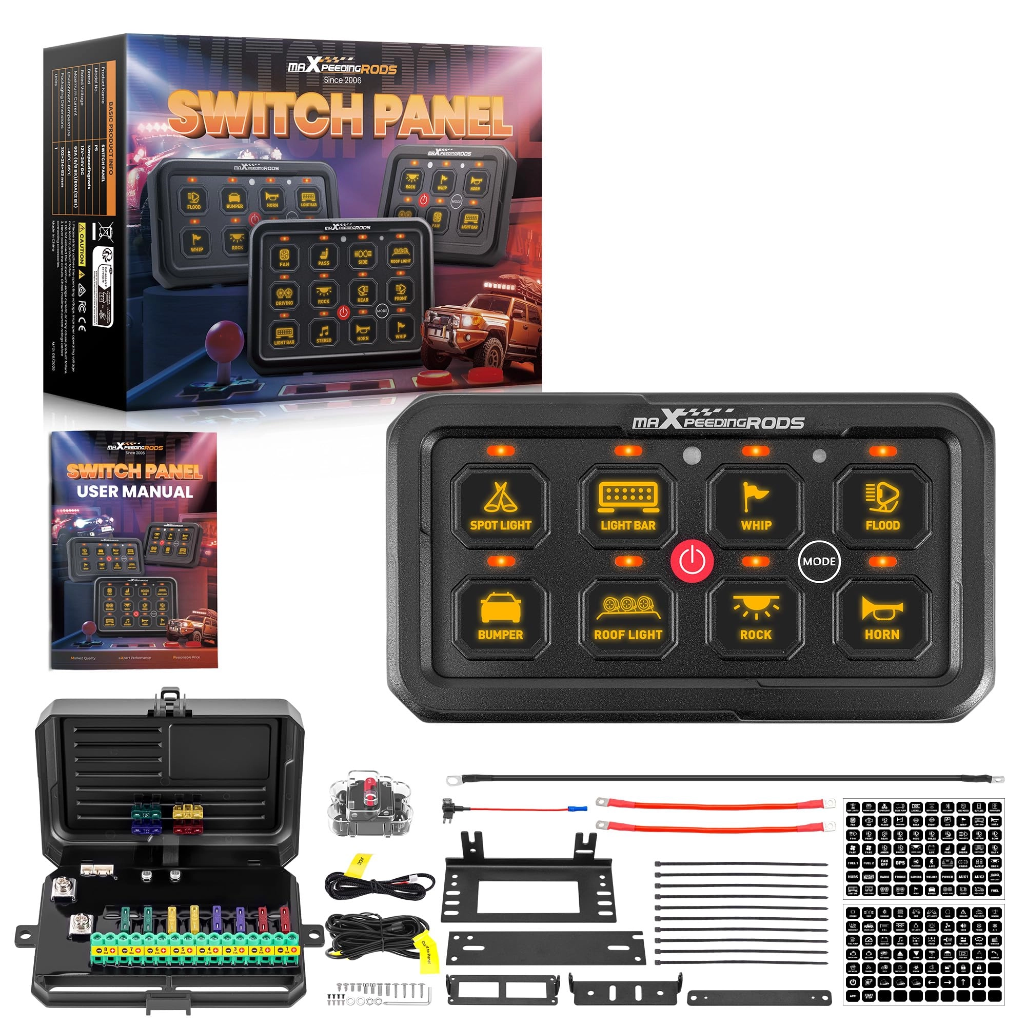 maXpeedingrods RGB 8 Gang - Switch Panel