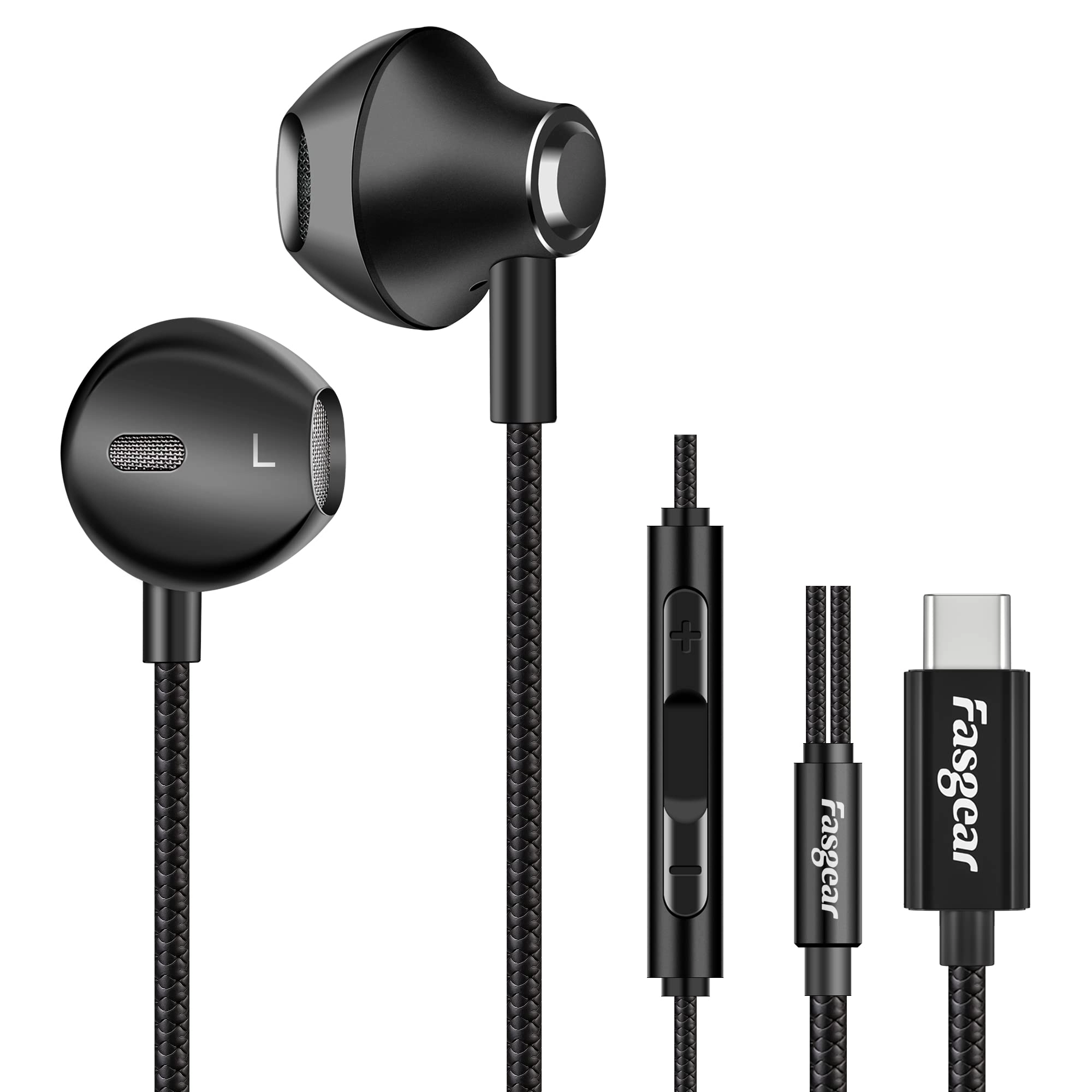 Fasgear USB C Wired Earbud
