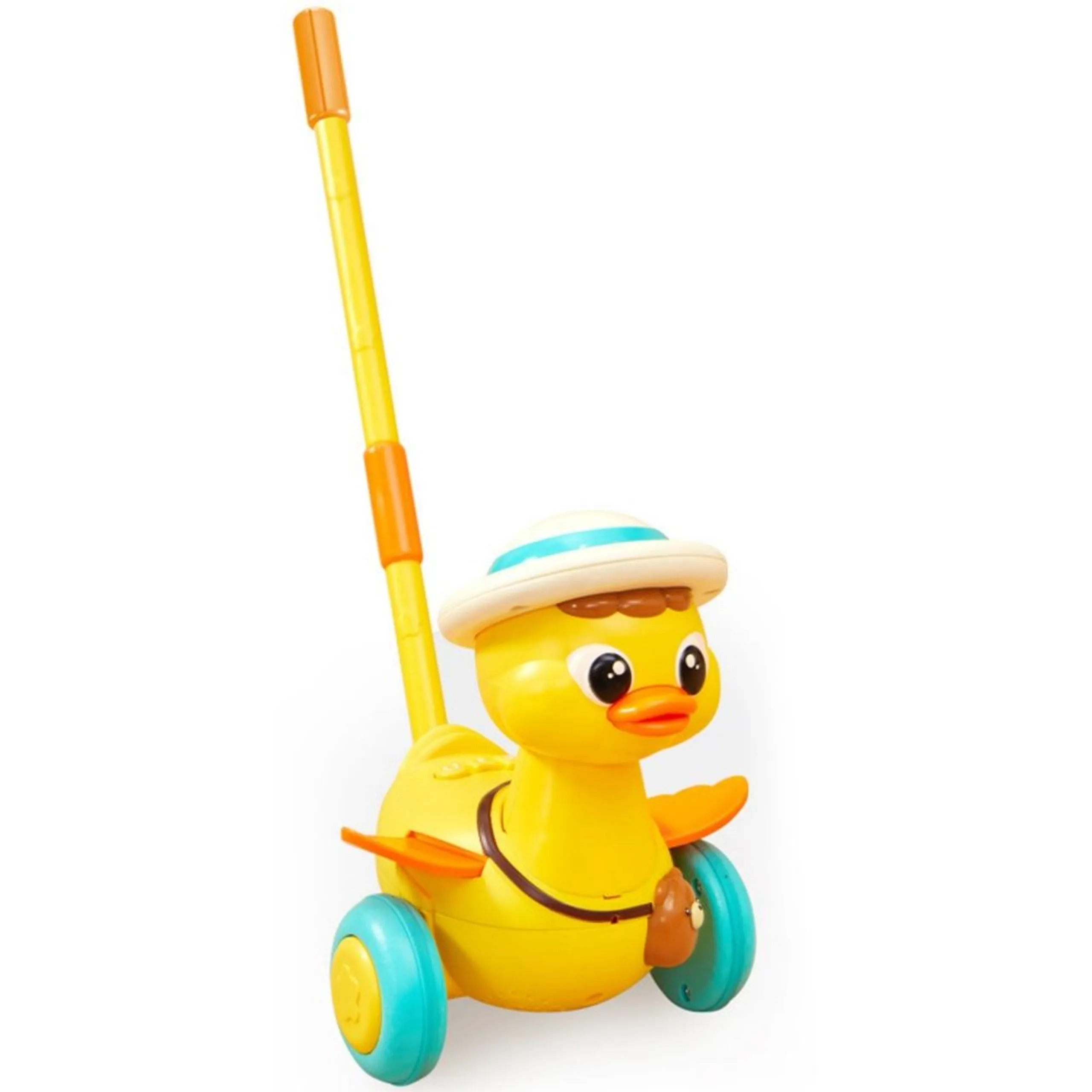 Little Angel Duck Push Walking Toy - With Stick Yellow