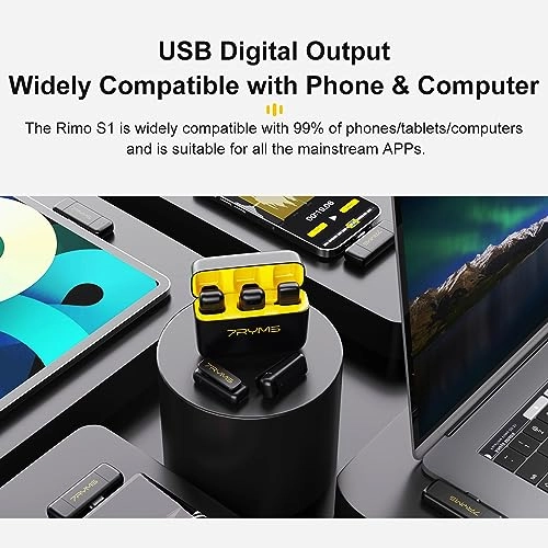 Wireless Clip on Microphone - 2 Transmitters 2.4G