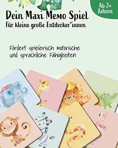 Maxi Memo Game Our Wild Animals - 2 Years 1 pieces