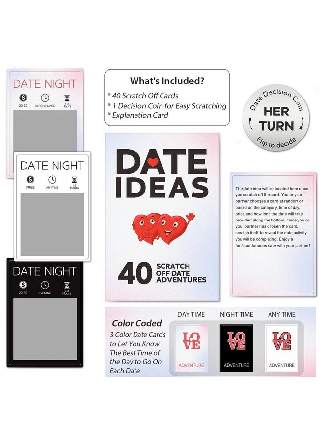Scratch Off Date Ideas - Valentines 40 Romantic Card Games
