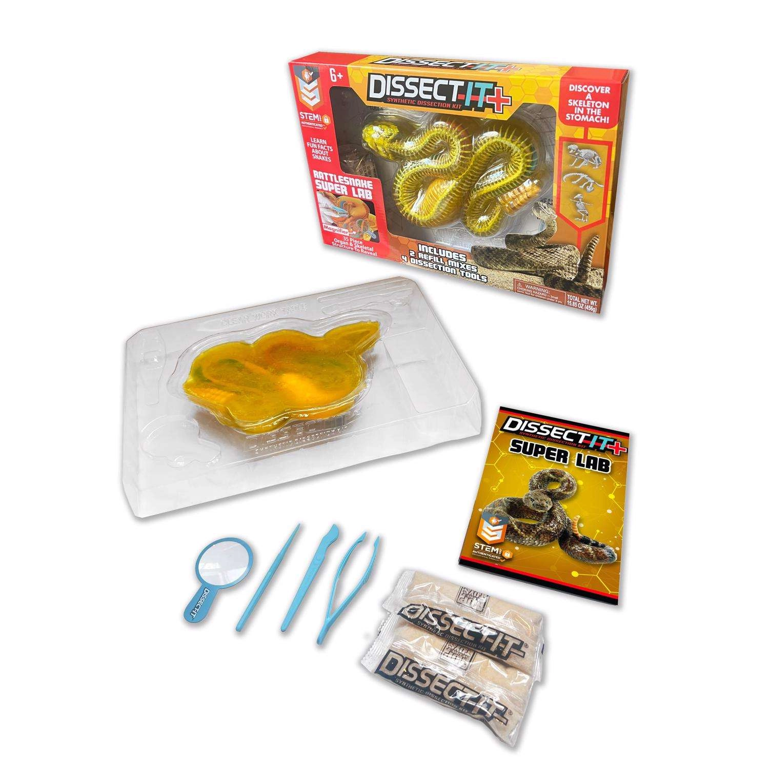 Dissect-It Rattlesnake Super Lab Synthetic Dissection Kit STEM - 6 years+ 35 pieces