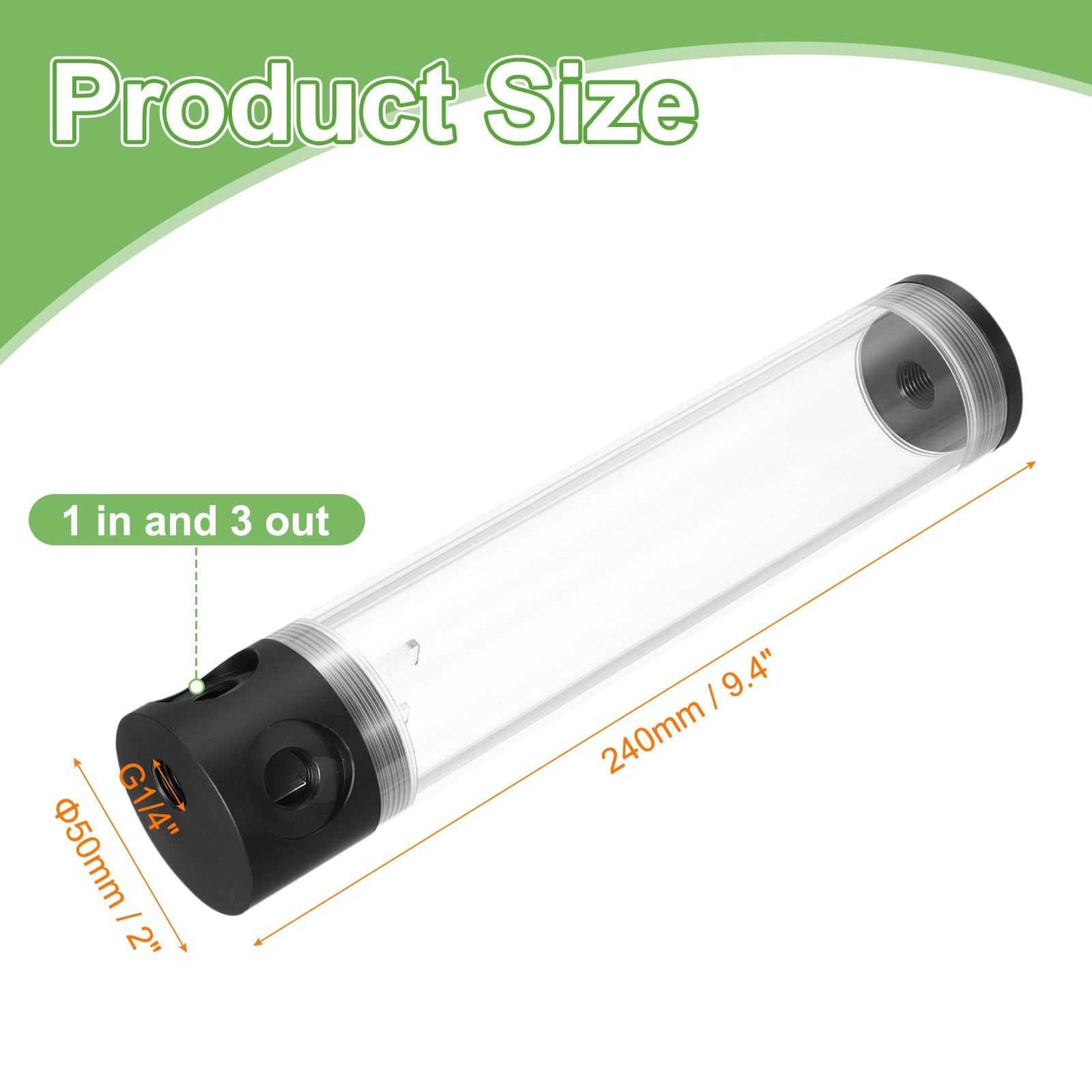 Water Cooling Tank - G1/4" 50mm x 240mm