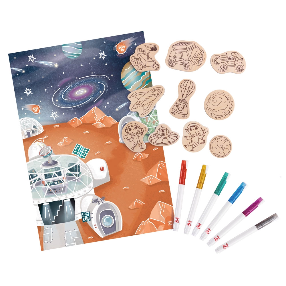 Hape DIY Mars Space Life Art And Craft Set - 3+ years 10 pcs