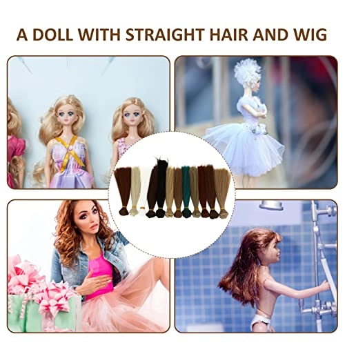 Doll Making Straight Hair Wefts - 12 pcs