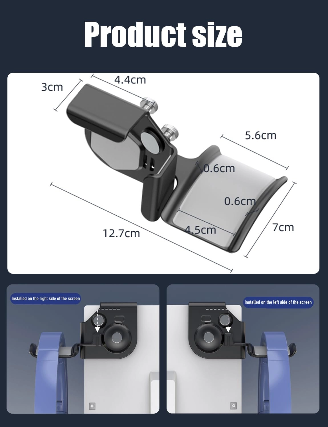 Headset Holder - for Headphones and Headsets Clamp-On Adjustable Space-Saving