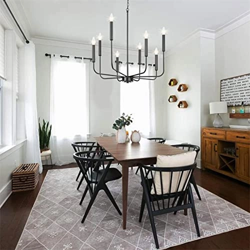 Modern Black Chandelier - Dimmable